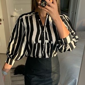 Fate Black & White formal blouse